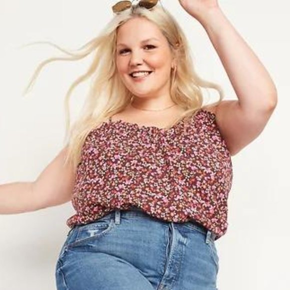 Old Navy Women's Floral A-Line Scoop-Neck Cami-Blouse New - Picture 3 of 5